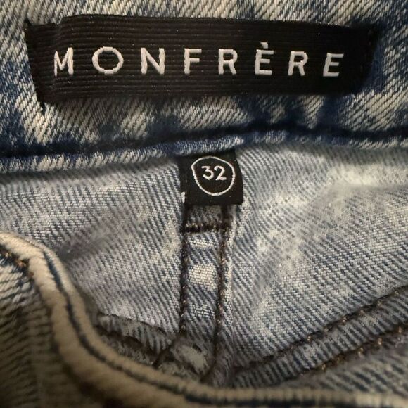 Monfrere distressed splatter paint denim skinny jeans size 32 - Picture 6 of 6